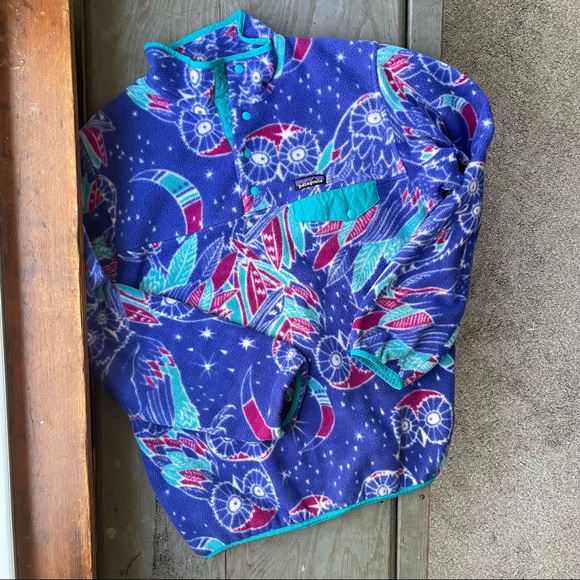 Patagonia | Jackets & Coats | Rare Patagonia Synchilla Fleece Harvest Moon With Owls Size Xl 